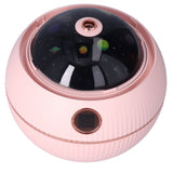 550ML Spherical Humidifier Mini Portable Star Projection Humidifier for Home Bedroom USB ChargingPink