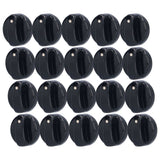 20PCS 8mm Universal Kitchen Range Control Knob ABS for Gas Stove Microwave Oven Water Heater - Low Angle