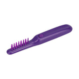 Detangling Brush Purple Anti Knotting Portable Rotatable Wet Dry Dual Use Detangler Comb for Home - Side View