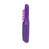 Detangling Brush Purple Anti Knotting Portable Rotatable Wet Dry Dual Use Detangler Comb for Home - Rear View