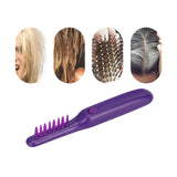 Detangling Brush Purple Anti Knotting Portable Rotatable Wet Dry Dual Use Detangler Comb for Home