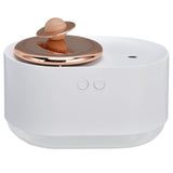 2 in 1 Rotating Planet Humidifier USB Charging Cordless Mute Spray Humidification for Home 1200MAHWhite - Rear View