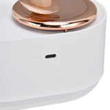 2 in 1 Rotating Planet Humidifier USB Charging Cordless Mute Spray Humidification for Home 1200MAHWhite