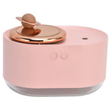 2 in 1 Rotating Planet Humidifier USB Charging Cordless Mute Spray Humidification for Home 1200MAHPink - Side View