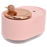 2 in 1 Rotating Planet Humidifier USB Charging Cordless Mute Spray Humidification for Home 1200MAHPink