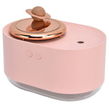 2 in 1 Rotating Planet Humidifier USB Charging Cordless Mute Spray Humidification for Home 1200MAHPink - 45-Degree Angle