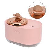 2 in 1 Rotating Planet Humidifier USB Charging Cordless Mute Spray Humidification for Home 1200MAHPink
