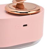 2 in 1 Rotating Planet Humidifier USB Charging Cordless Mute Spray Humidification for Home 1200MAHPink