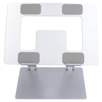 Laptop Stand Collapsible Aluminium Alloy Computer Riser Stand Silver Notebook Support Cooling Holder for Laptop Within 18in