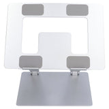 Laptop Stand Collapsible Aluminium Alloy Computer Riser Stand Silver Notebook Support Cooling Holder for Laptop Within 18in