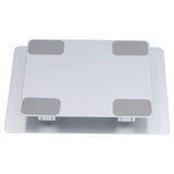 Laptop Stand Collapsible Aluminium Alloy Computer Riser Stand Silver Notebook Support Cooling Holder for Laptop Within 18in - Front View