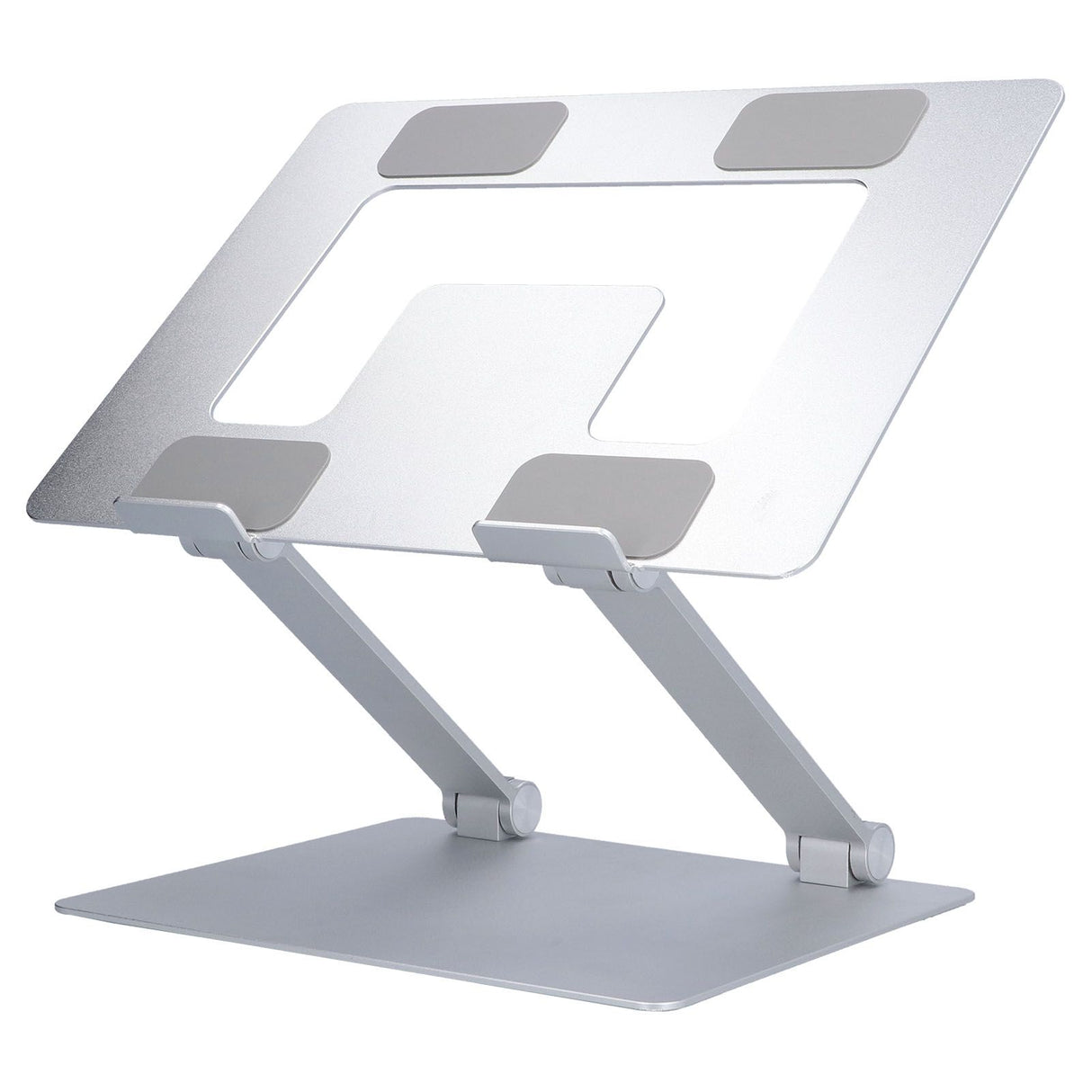 Laptop Stand Collapsible Aluminium Alloy Computer Riser Stand Silver Notebook Support Cooling Holder for Laptop Within 18in