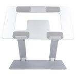 Laptop Stand Collapsible Aluminium Alloy Computer Riser Stand Silver Notebook Support Cooling Holder for Laptop Within 18in