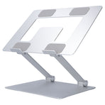 Laptop Stand Collapsible Aluminium Alloy Computer Riser Stand Silver Notebook Support Cooling Holder for Laptop Within 18in