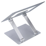 Laptop Stand Collapsible Aluminium Alloy Computer Riser Stand Silver Notebook Support Cooling Holder for Laptop Within 18in