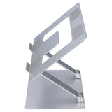 Laptop Stand Collapsible Aluminium Alloy Computer Riser Stand Silver Notebook Support Cooling Holder for Laptop Within 18in - Extra Image