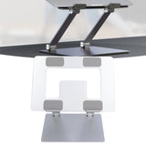 Laptop Stand Collapsible Aluminium Alloy Computer Riser Stand Silver Notebook Support Cooling Holder for Laptop Within 18in - Extra Image
