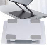 Laptop Stand Collapsible Aluminium Alloy Computer Riser Stand Silver Notebook Support Cooling Holder for Laptop Within 18in - Extra Image