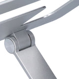 Laptop Stand Collapsible Aluminium Alloy Computer Riser Stand Silver Notebook Support Cooling Holder for Laptop Within 18in