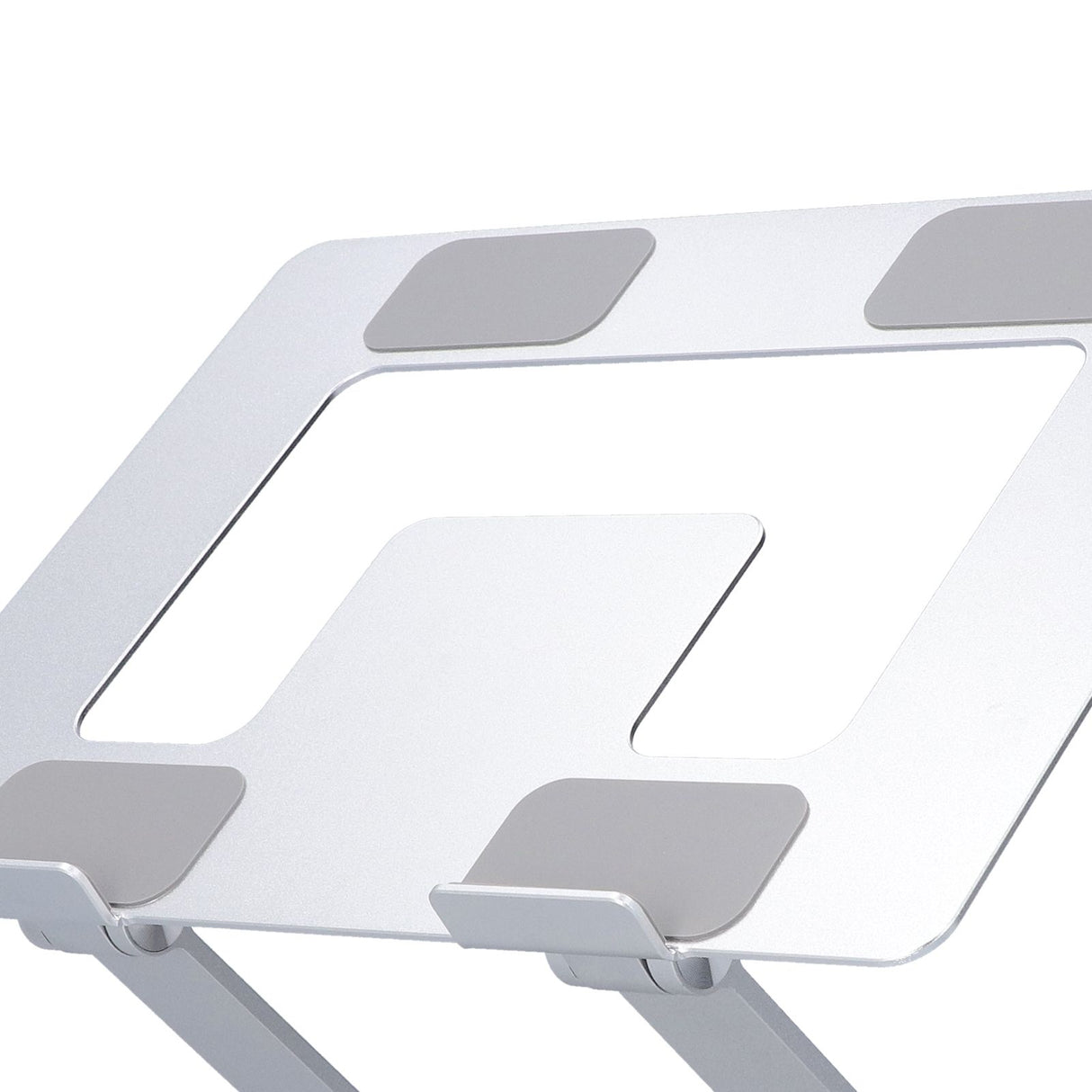 Laptop Stand Collapsible Aluminium Alloy Computer Riser Stand Silver Notebook Support Cooling Holder for Laptop Within 18in