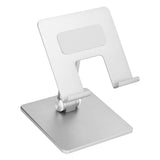 Adjustable Phone Stand Aluminum Alloy Reusable Tablet Holders Rack for Office Home BedroomSilver - Side View