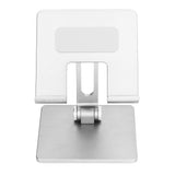 Adjustable Phone Stand Aluminum Alloy Reusable Tablet Holders Rack for Office Home BedroomSilver - Close-Up Angle