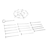 304 Stainless Steel Skewers Stand Set Multifunction Grill Dehydration Rack Fryer Accessories for Pinxia8QT