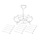 304 Stainless Steel Skewers Stand Set Multifunction Grill Dehydration Rack Fryer Accessories for Pinxia8QT - Front View