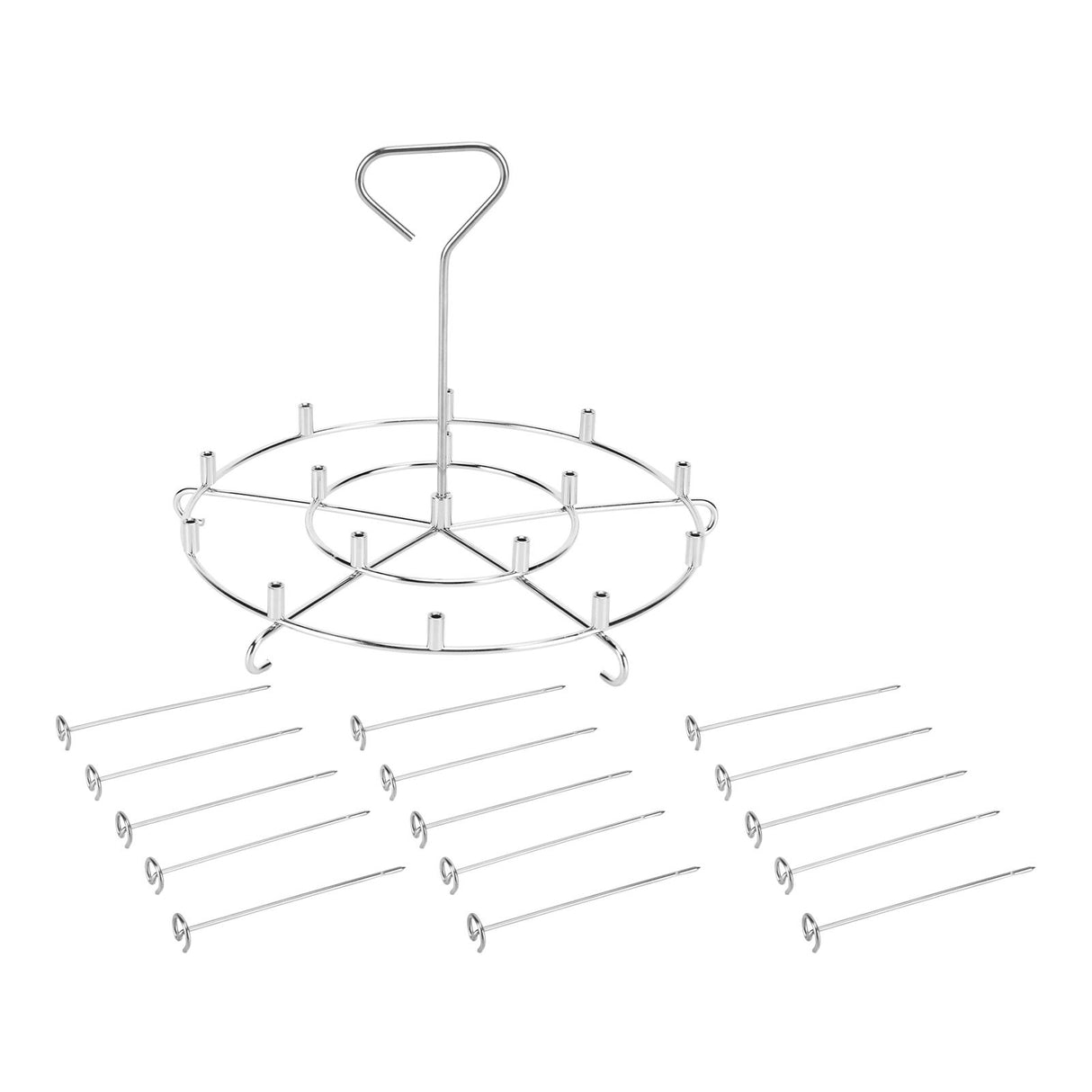 304 Stainless Steel Skewers Stand Set Multifunction Grill Dehydration Rack Fryer Accessories for Pinxia8QT