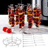 304 Stainless Steel Skewers Stand Set Multifunction Grill Dehydration Rack Fryer Accessories for Pinxia8QT