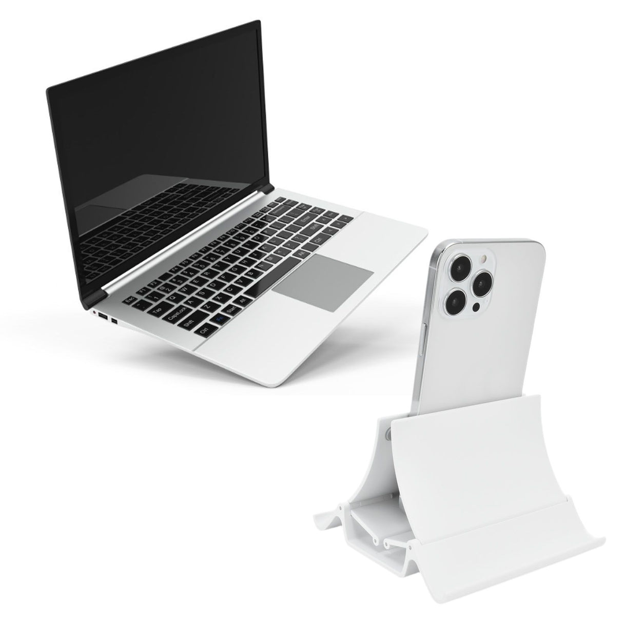 Laptop Stand ABS Notebook Computer Stand Automatic Adjustment Mobile Phone Holder Easy to Use and Stable for OfficeWhite