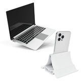 Laptop Stand ABS Notebook Computer Stand Automatic Adjustment Mobile Phone Holder Easy to Use and Stable for OfficeWhite - Extra Image