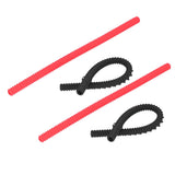 4Pcs Heat Insulation Oven Rack Cover Silicone Anti Scalding Oven Rack Protector for Home Kitchen - Front View