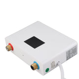 5500W Tankless Instant Electric Water Heater with Touch Panel Remote Control for Kitchen Bathroom 30‑55℃ 220VWhite - Front View