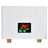 5500W Tankless Instant Electric Water Heater with Touch Panel Remote Control for Kitchen Bathroom 30‑55℃ 220VWhite - 45-Degree Angle