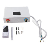 5500W Tankless Instant Electric Water Heater with Touch Panel Remote Control for Kitchen Bathroom 30‑55℃ 220VWhite - Close-Up Angle