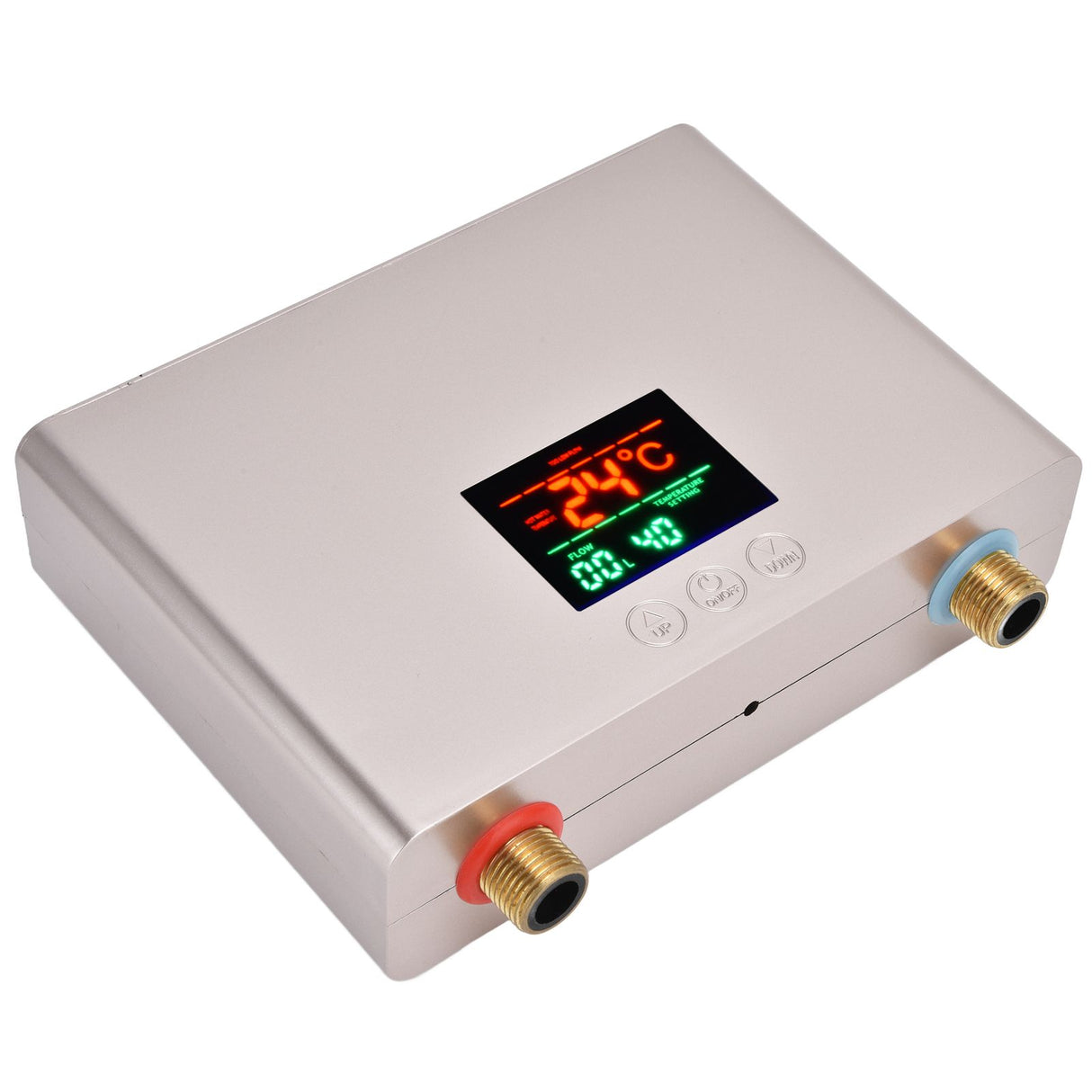 5500W Tankless Instant Electric Water Heater with Touch Panel Remote Control for Kitchen Bathroom 30‑55℃ 220VGold