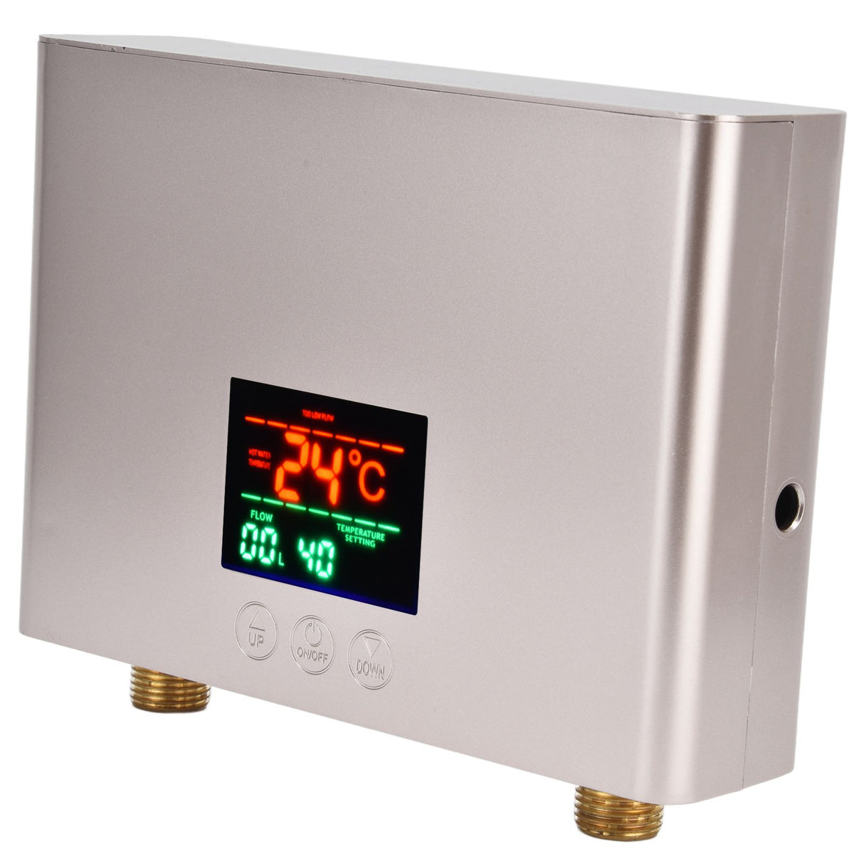 5500W Tankless Instant Electric Water Heater with Touch Panel Remote Control for Kitchen Bathroom 30‑55℃ 220VGold