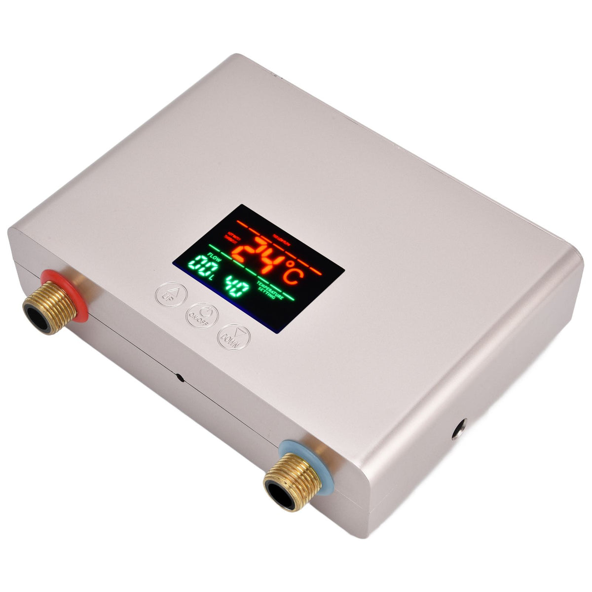 5500W Tankless Instant Electric Water Heater with Touch Panel Remote Control for Kitchen Bathroom 30‑55℃ 220VGold