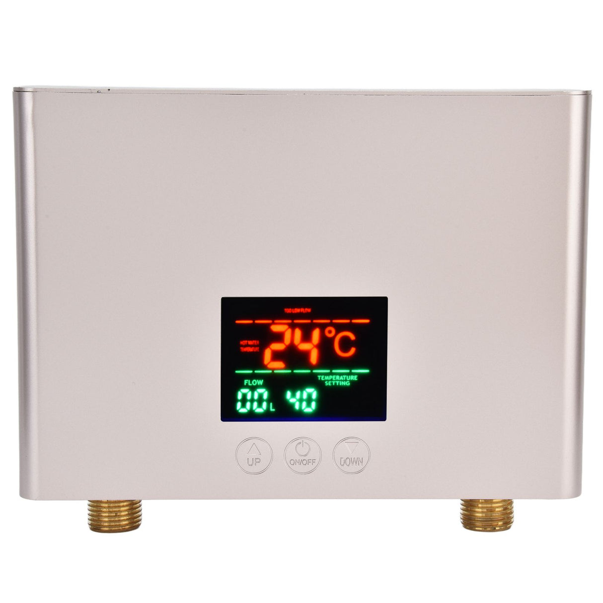5500W Tankless Instant Electric Water Heater with Touch Panel Remote Control for Kitchen Bathroom 30‑55℃ 220VGold