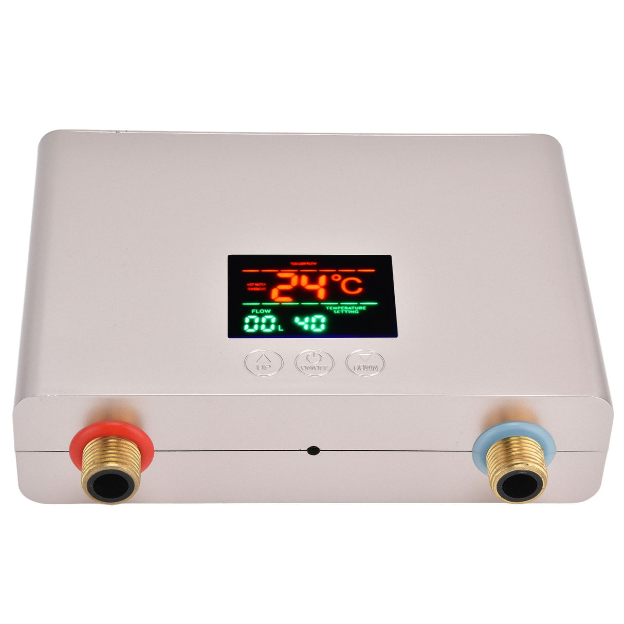 5500W Tankless Instant Electric Water Heater with Touch Panel Remote Control for Kitchen Bathroom 30‑55℃ 220VGold