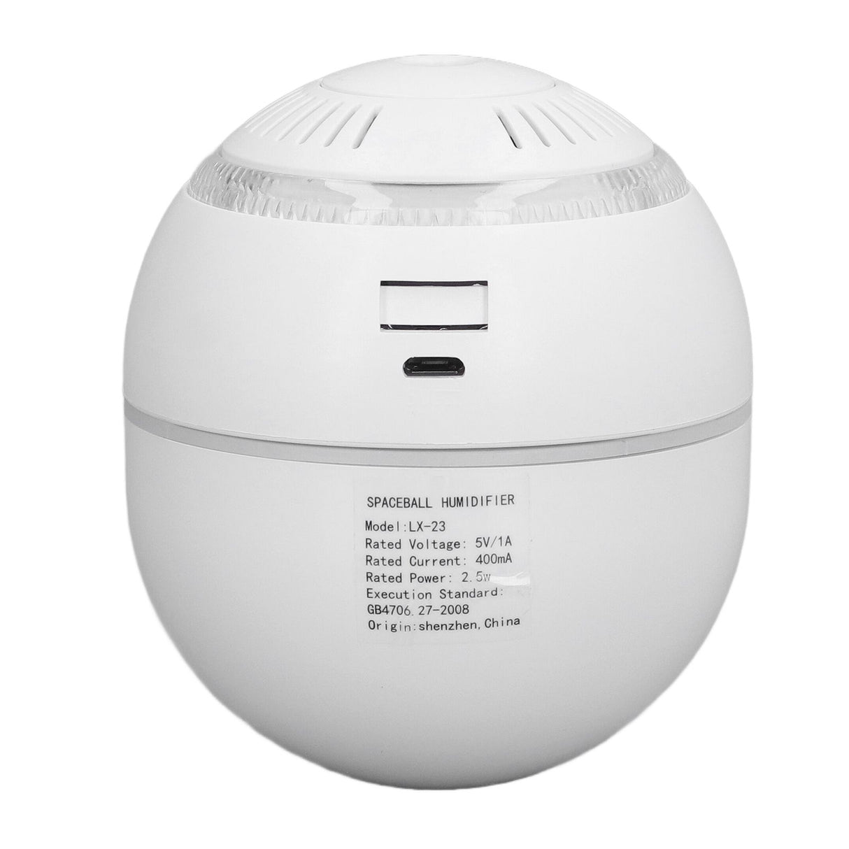 Household Ball Shaped Humidifier Colorful RGB Light Humidifier Mini Water Replenishing Air HumidifierWhite