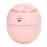 Household Ball Shaped Humidifier Colorful RGB Light Humidifier Mini Water Replenishing Air HumidifierPink - Top-Down View