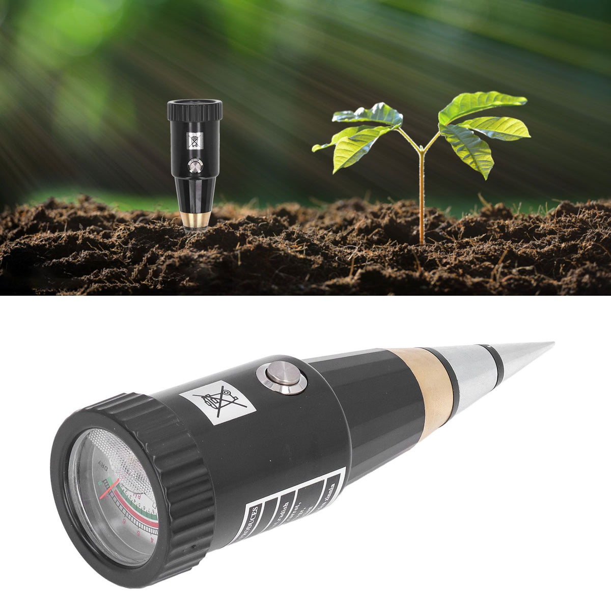 2 in 1 Soil Tester Soil Moisture PH Meter Hygrometer Plant Water Meter for Garden Farm Lawn