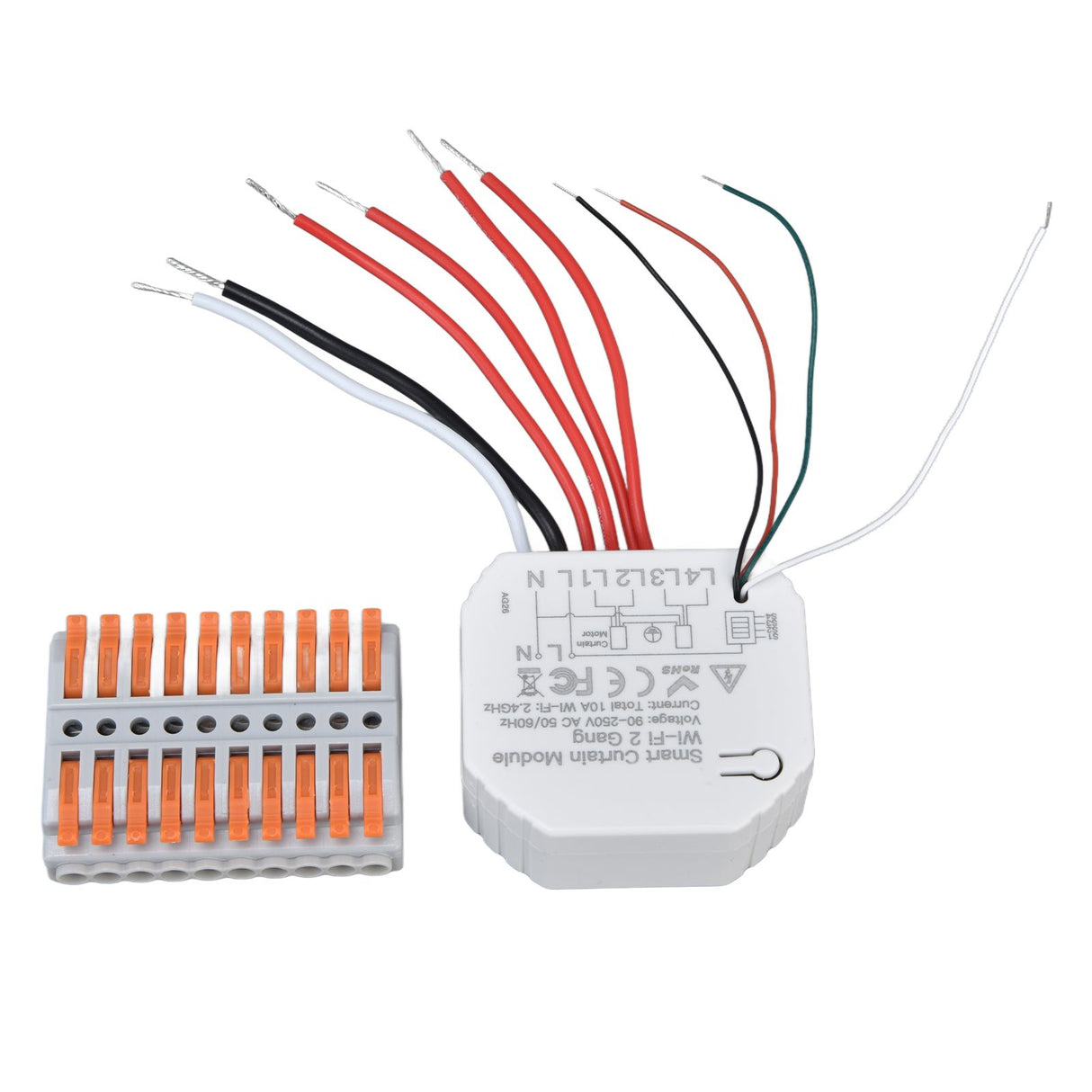 Smart Curtain Switch Module 2 Way Wifi Curtain Opener Module APP Remote Control Timing for Intelligent Appliance 90‑250V