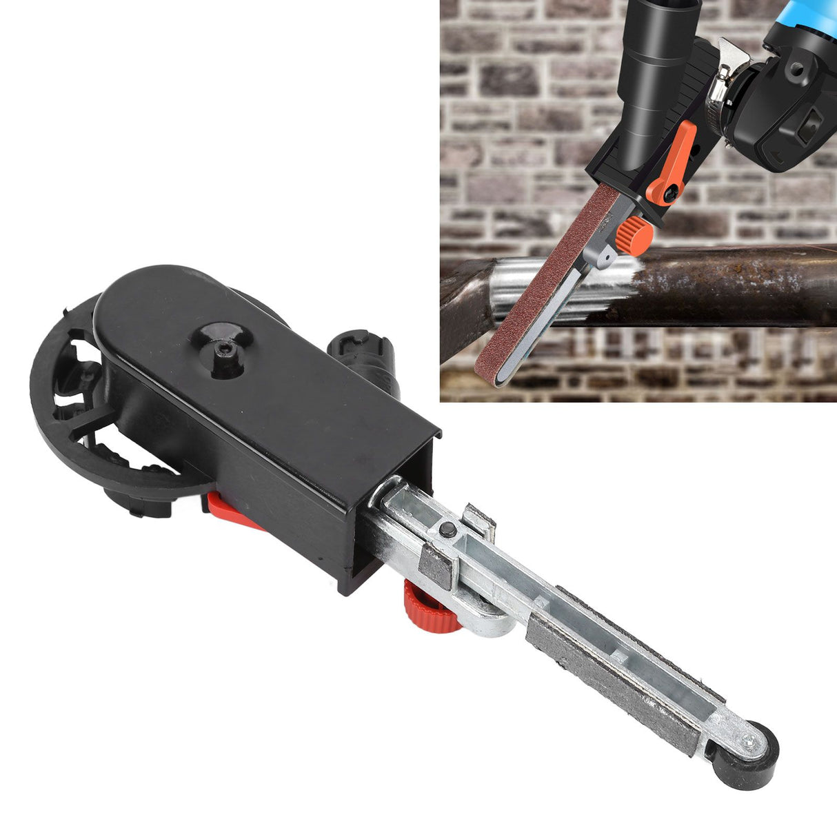 Belt Grinder Metal Furniture Grinding Polishing Machinne Household Small Belt Sander with Belt 1/2x18 Inch