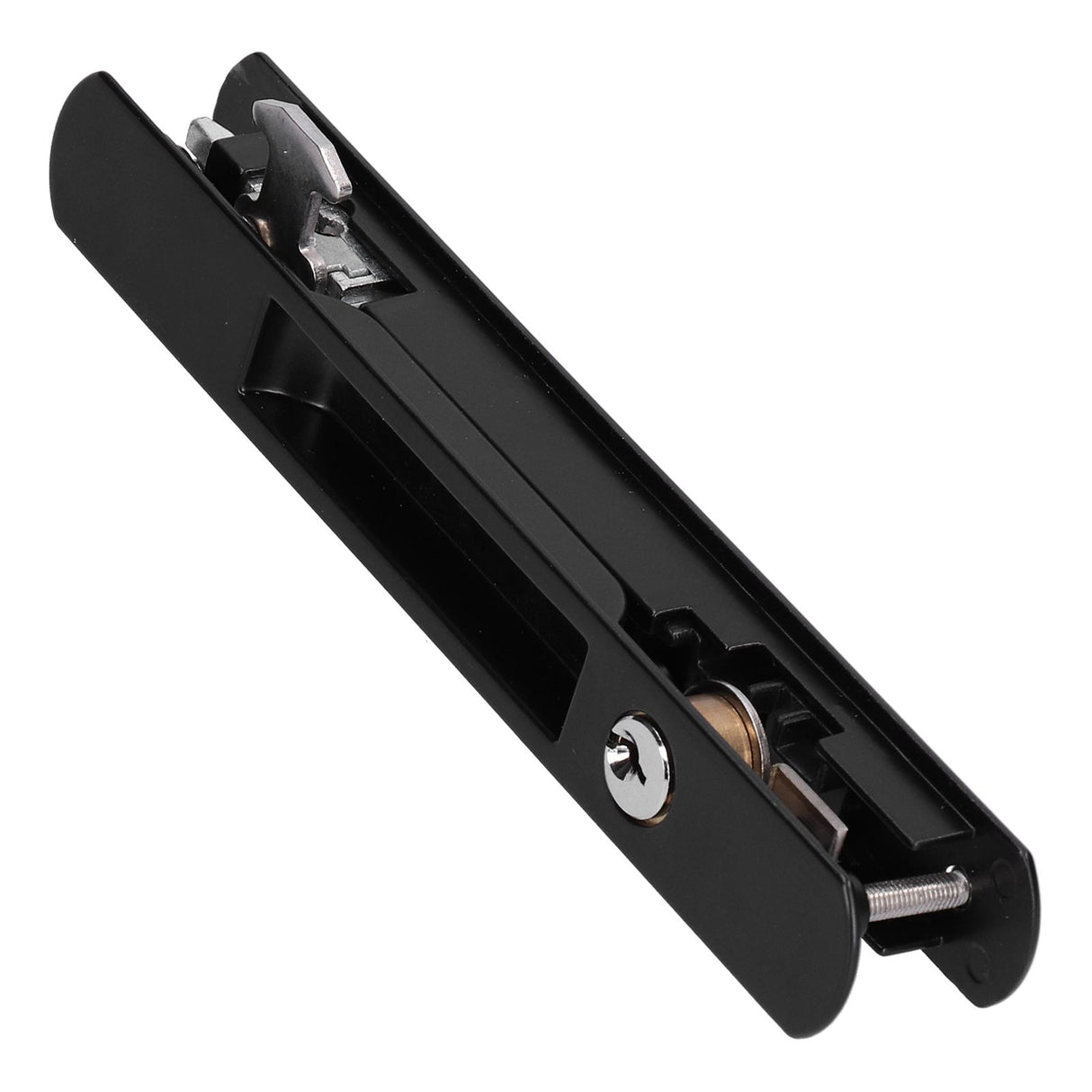 Sliding Door Lock Black Copper Zinc Alloy Lock Furniture Hardware for Balcony Door