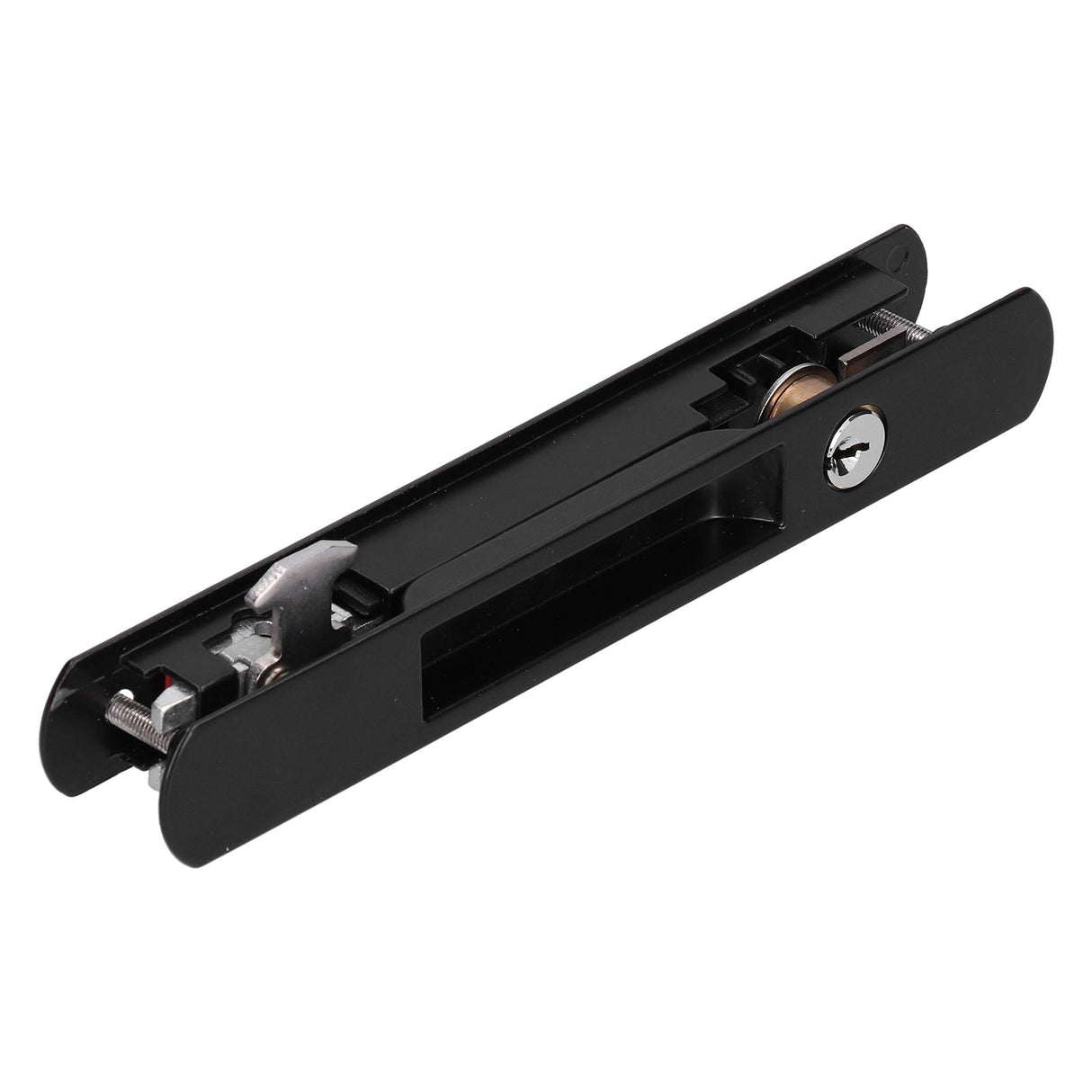 Sliding Door Lock Black Copper Zinc Alloy Lock Furniture Hardware for Balcony Door