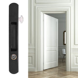 Sliding Door Lock Black Copper Zinc Alloy Lock Furniture Hardware for Balcony Door
