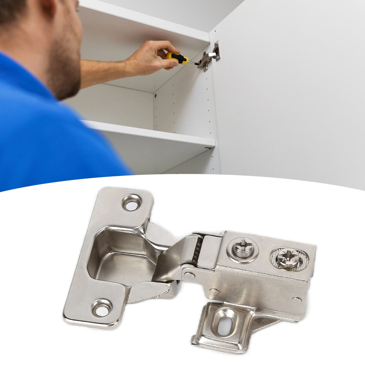 35mm Cabinet Hinge ShortArm Hydraulic FullOverlay Corner Hinge with Narrow Side Panels for Home